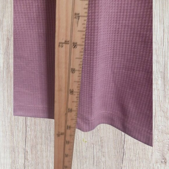 Zoe + Phoebe Mauve Short Sleeve Waffle Knit Top Size Medium Casual Wear - Picture 6 of 7
